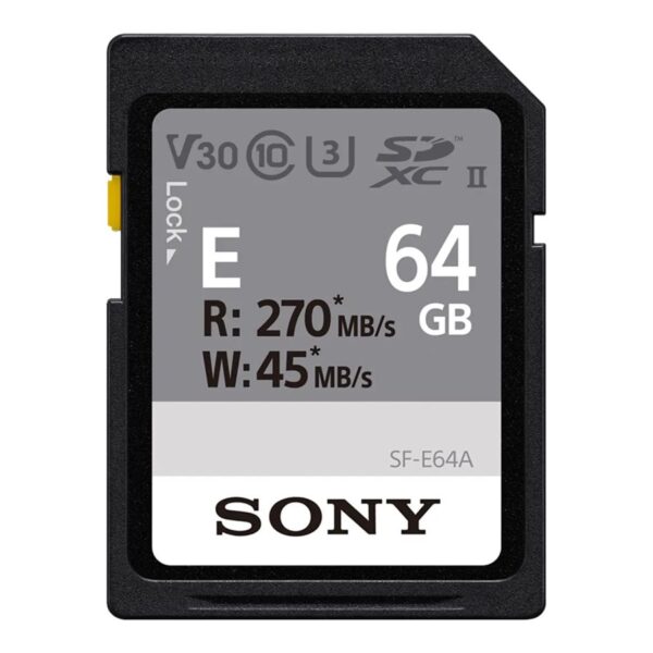 Sony | UHS-II Memory Card | SF-E SDXC Class10 | 64 GB | SDXC Memory Card | Flash memory class U3, V30