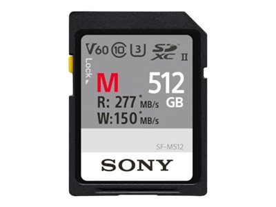 Sony | UHS-II SDXC Memory Card | SF-M | 512 GB | SDXC | Flash memory class 10, U3, V60