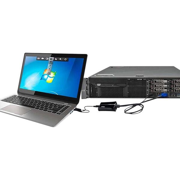 Aten | Laptop USB KVM Console Crash Cart Adapter IT Kit | CV211CP1 | 1 x USB Mini Type B Female, 1 x USB Type A Male, 1 x VGA Male (Blue)