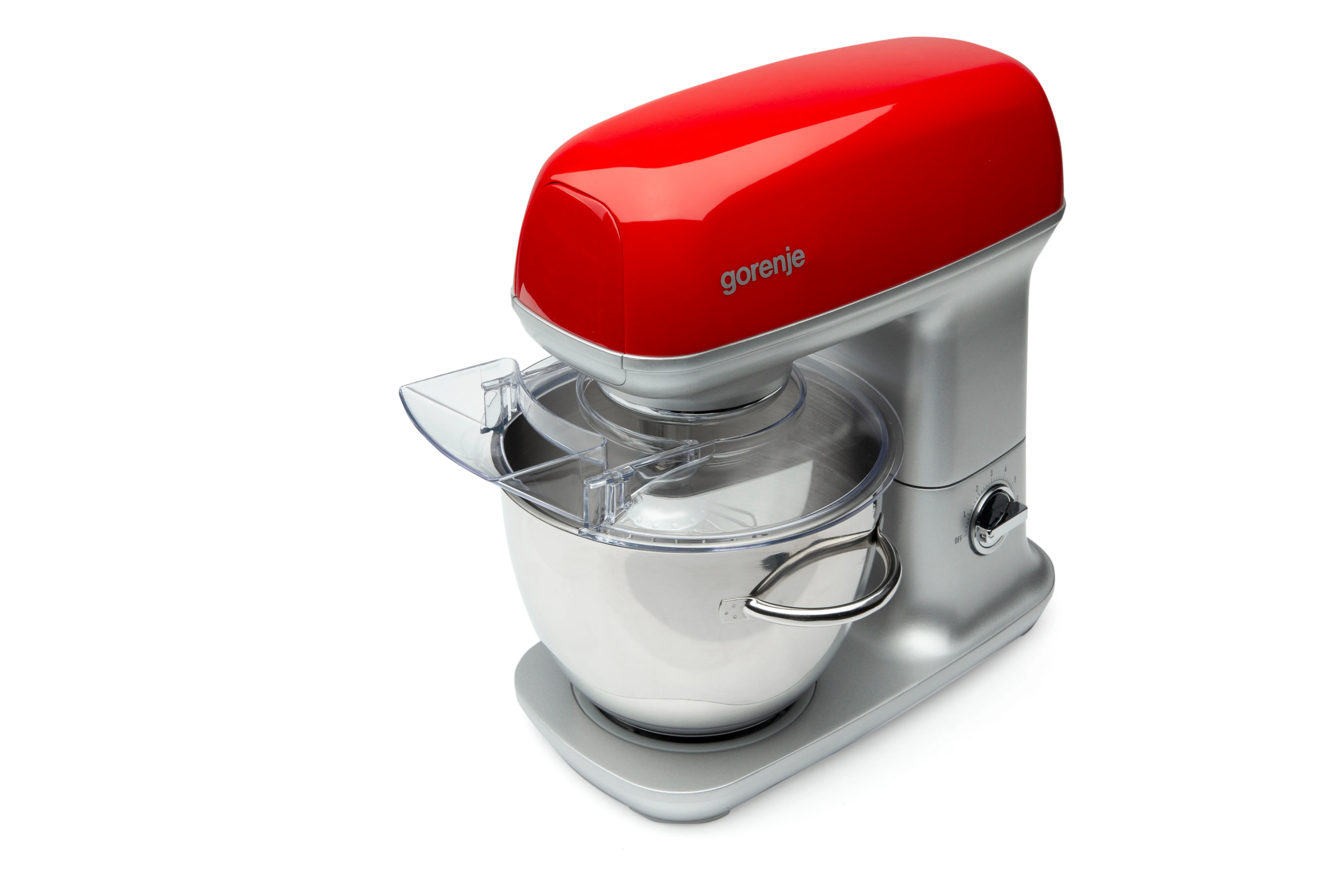 Gorenje | Kitchen machine | MMC1000RLR | 1000 W | Number of speeds 7 | Bowl capacity 4.5 L | Meat mincer | Stainless Steel/Red - Image 5