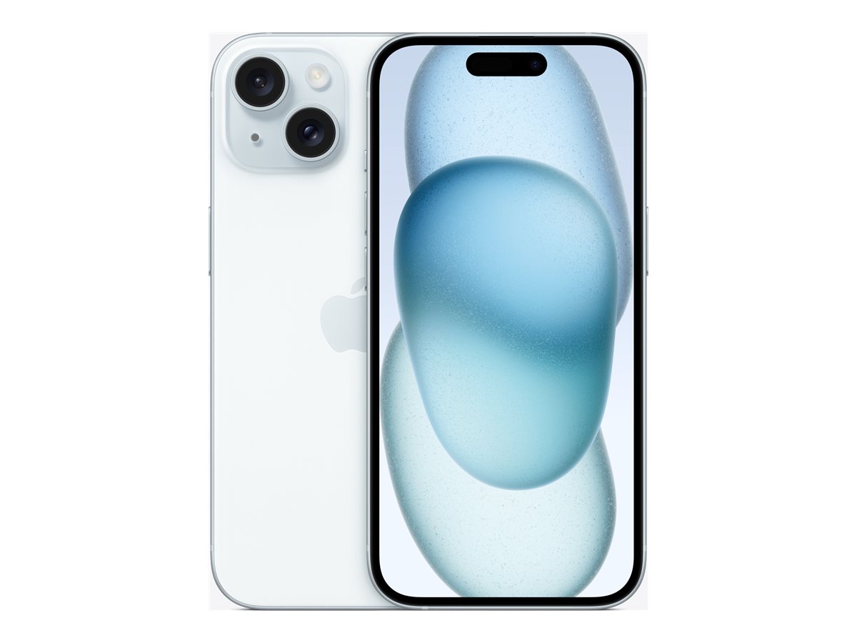 Apple | iPhone 15 | Blue | 6.1 " | Super Retina XDR display | 2556 x 1179 pixels | Apple | A16 Bionic | Internal RAM 6 GB | 128 GB | Dual SIM | 4G | Main camera resolution 48+12 MP | Secondary camera resolution 12 MP | iOS | 17 - Image 2