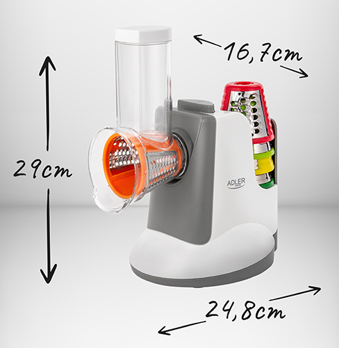 Adler | Vegetable Slicer | AD 4815 | White/Grey | 150 W - Image 11