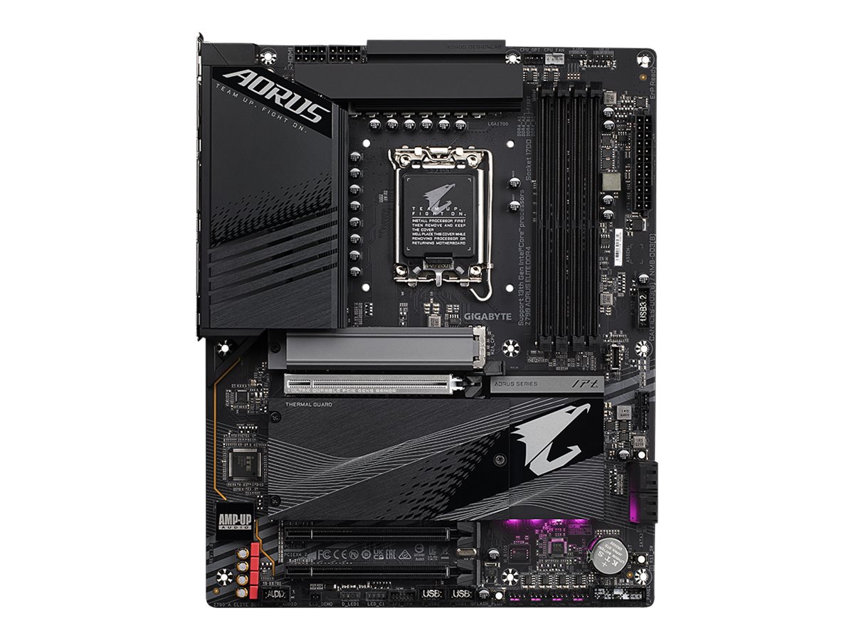 Gigabyte | Z790 A ELITE DDR4 1.0 M/B | Processor family Intel | Processor socket LGA1700 | DDR DIMM | Memory slots 4 | Supported hard disk drive interfaces SATA, M.2 | Number of SATA connectors 4 | Chipset Intel Z790 Express | ATX