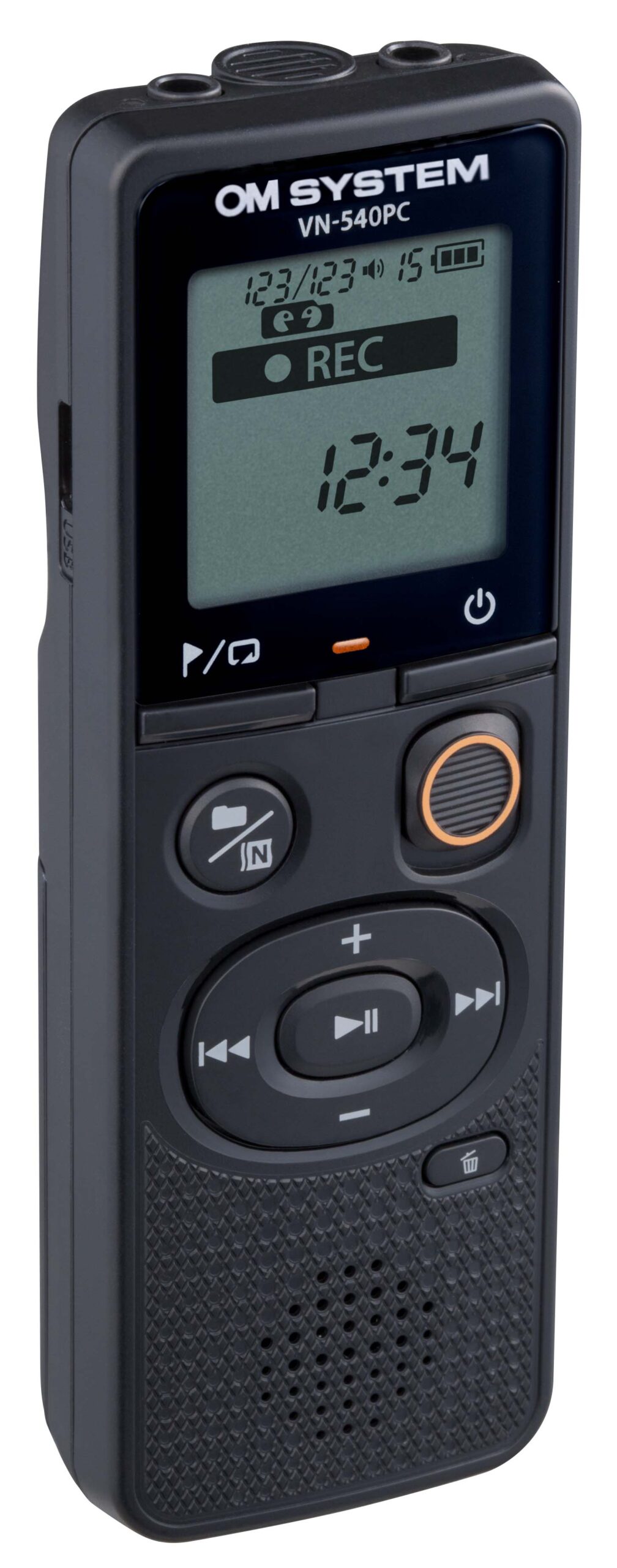 Olympus | Digital Voice Recorder (OM Branded) | VN-540PC | Black | Segment display 1.39' | WMA - Image 2