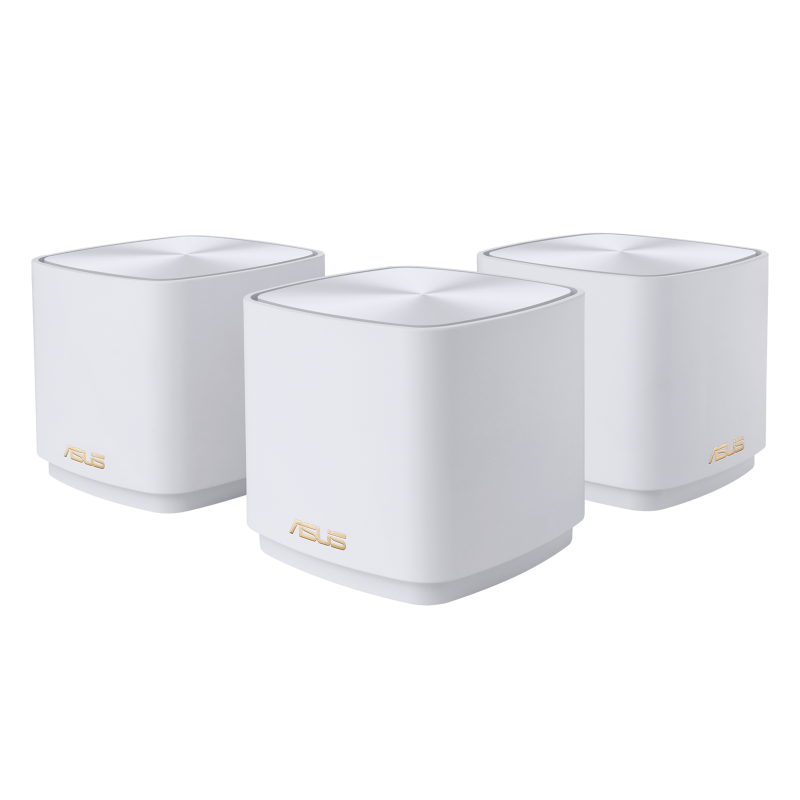 ZenWiFi XD4 Plus (W-3-PK) Wireless-AX1800 (3-pack) | 802.11ax | 1201+574 Mbit/s | 10/100/1000 Mbit/s | Ethernet LAN (RJ-45) ports 1 | Mesh Support Yes | MU-MiMO Yes | No mobile broadband | Antenna type Internal