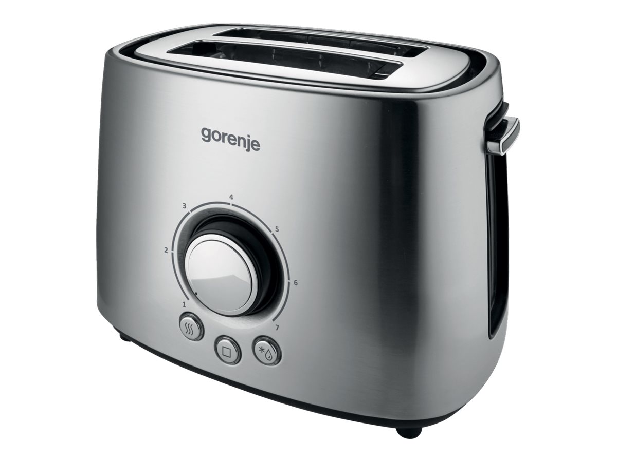 Gorenje | Toaster | T1000E | Power 1000 W | Number of slots 2 | Housing material Metal | Stainless Steel - Image 2