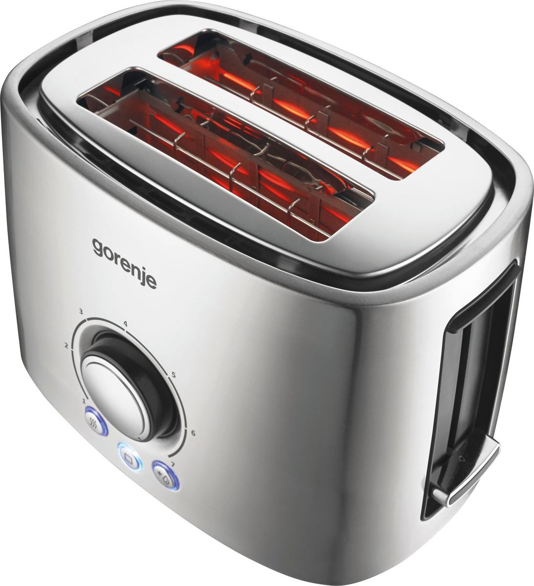 Gorenje | Toaster | T1000E | Power 1000 W | Number of slots 2 | Housing material Metal | Stainless Steel - Image 3