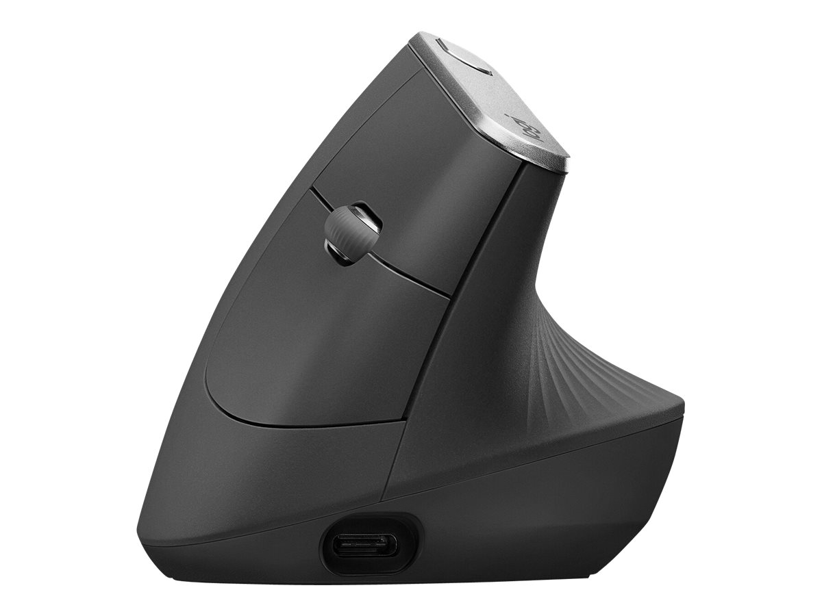Logitech | Ergonomic Mouse | MX VERTICAL | Wireless | USB, Bluetooth | Graphite - Image 2