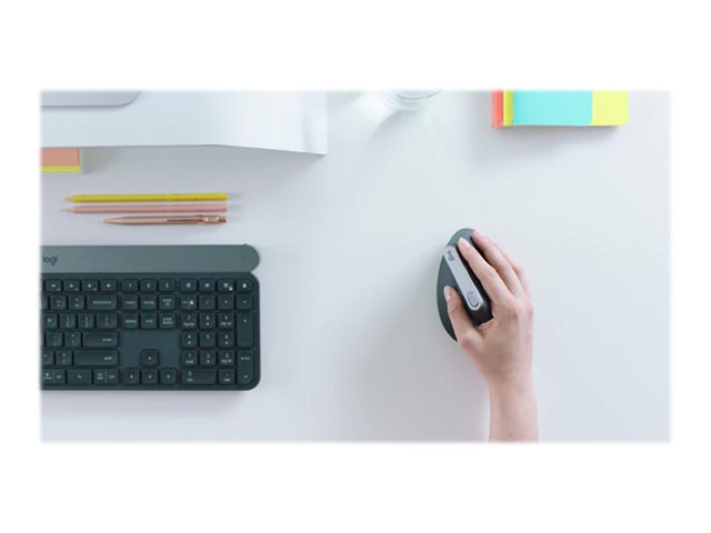 Logitech | Ergonomic Mouse | MX VERTICAL | Wireless | USB, Bluetooth | Graphite - Image 10