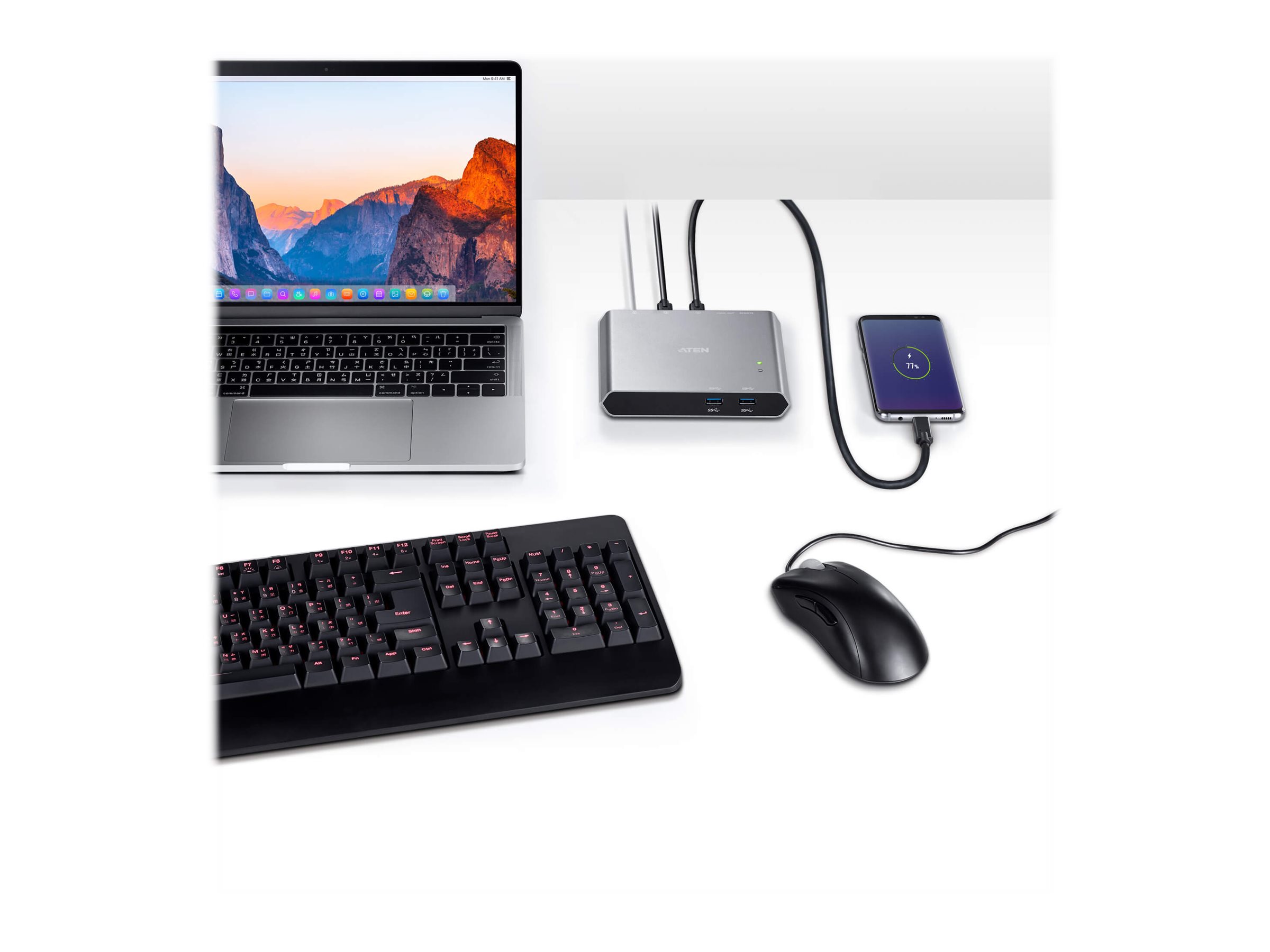 Aten | US3310-AT 2-Port USB-C Dock Switch with Power Pass-through - Image 6