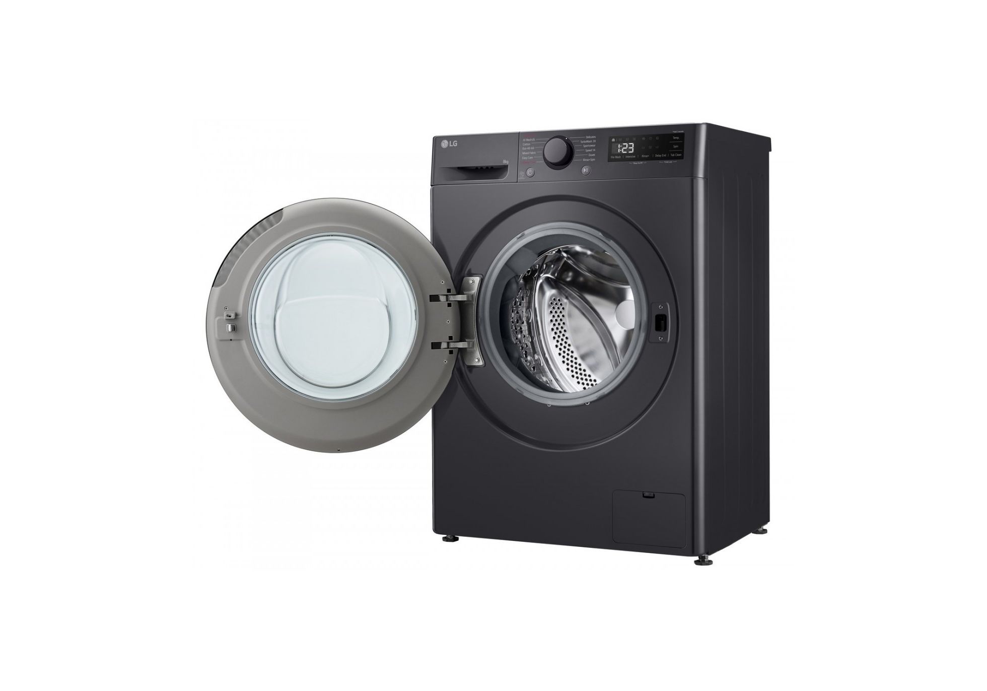 LG | Washing Machine | F2WR508S2M | Energy efficiency class A | Front loading | Washing capacity 8 kg | 1200 RPM | Depth 48 cm | Width 60 cm | LED | Middle Black - Image 6