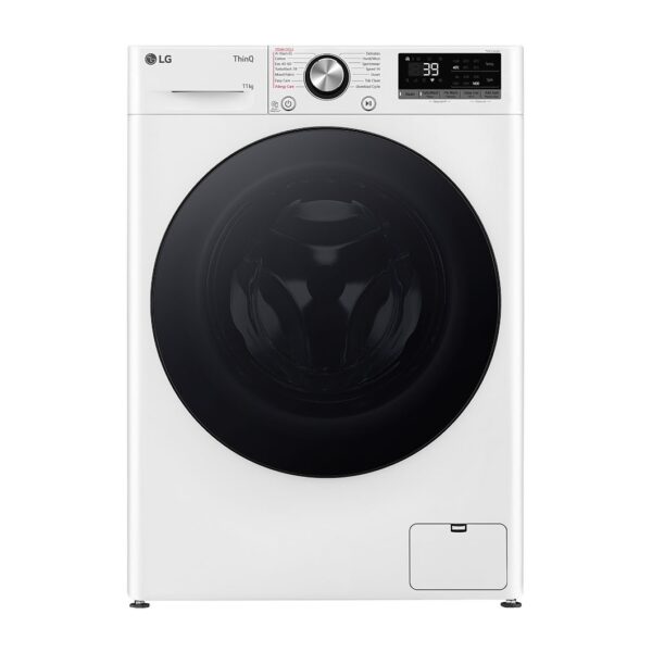LG | Washing Machine | F4WR711S2W | Energy efficiency class A | Front loading | Washing capacity 11 kg | 1400 RPM | Depth 55.5 cm | Width 60 cm | Display | LED | Steam function | Direct drive | Wi-Fi | White
