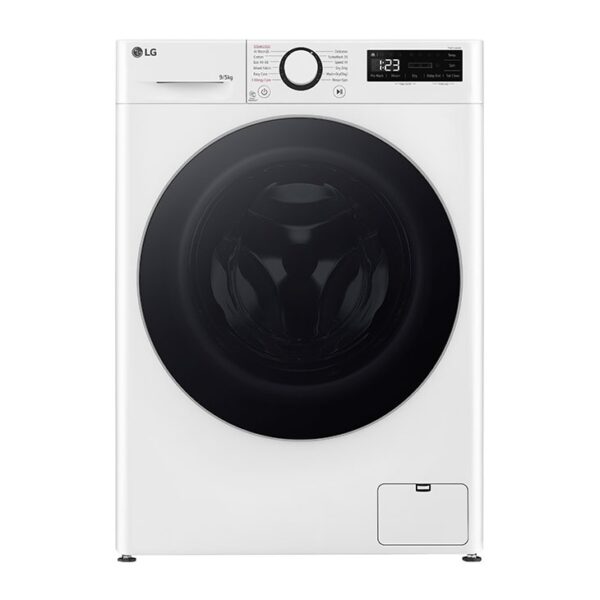 LG | Washing machine with dryer | F2DR509S1W | Energy efficiency class A | Front loading | Washing capacity 9 kg | 1200 RPM | Depth 47.5 cm | Width 60 cm | Display | Rotary knob + LED | Drying system | Drying capacity 5 kg | Steam function | Direct drive | White