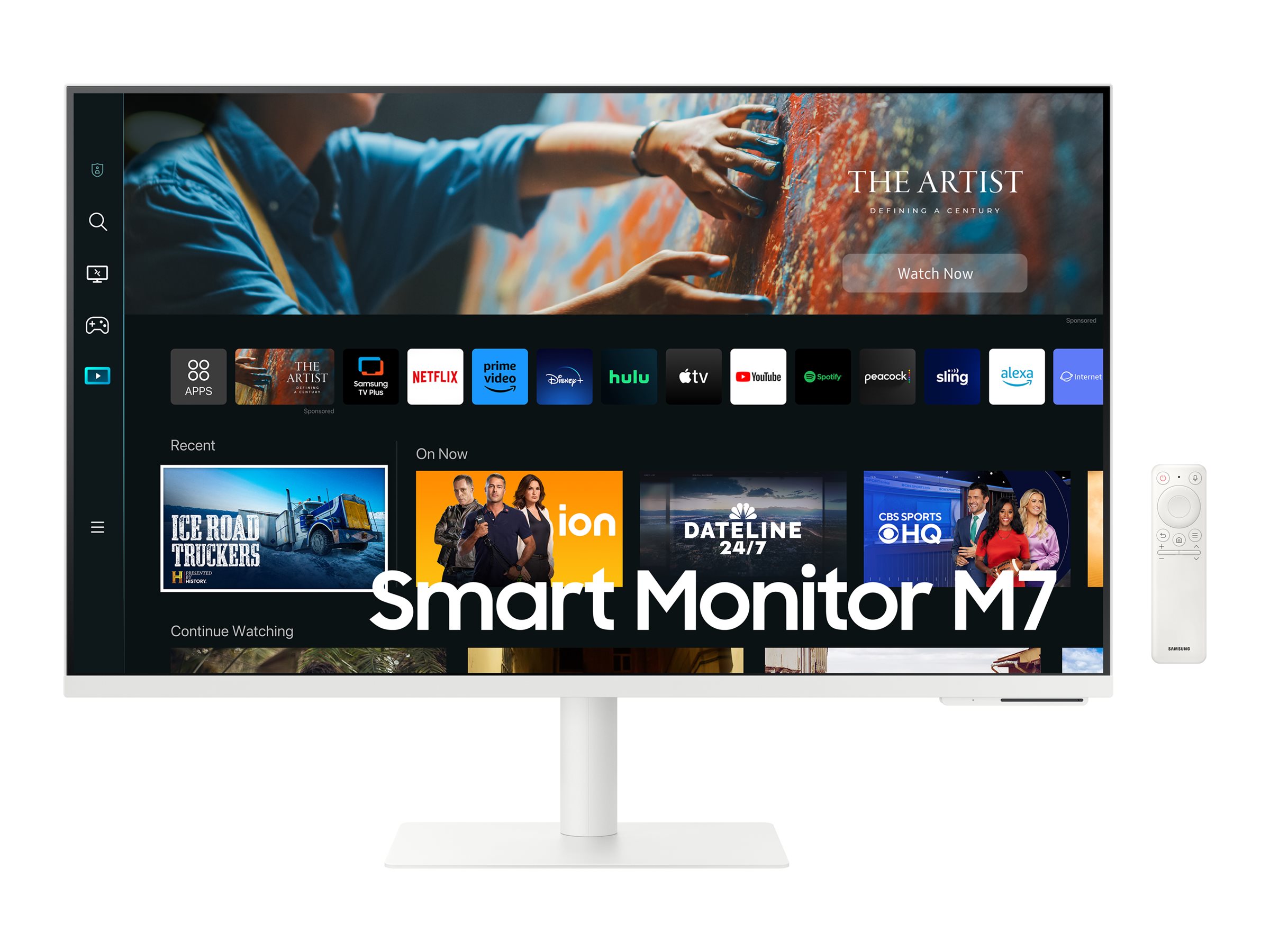 Samsung | 4K Smart monitor M70C with integrated apps | LS27CM703UUXDU | 27 " | VA | 16:9 | 60 Hz | 4 ms | 3840 x 2160 pixels | 300 cd/m² | HDMI ports quantity 1 | White - Image 2