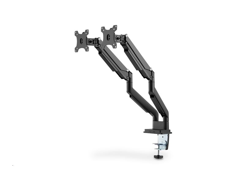 Digitus | Desk Mount | Universal Dual Monitor Mount with Gas Spring and Clamp Mount | Swivel, height adjustment, rotate | Black - Image 2