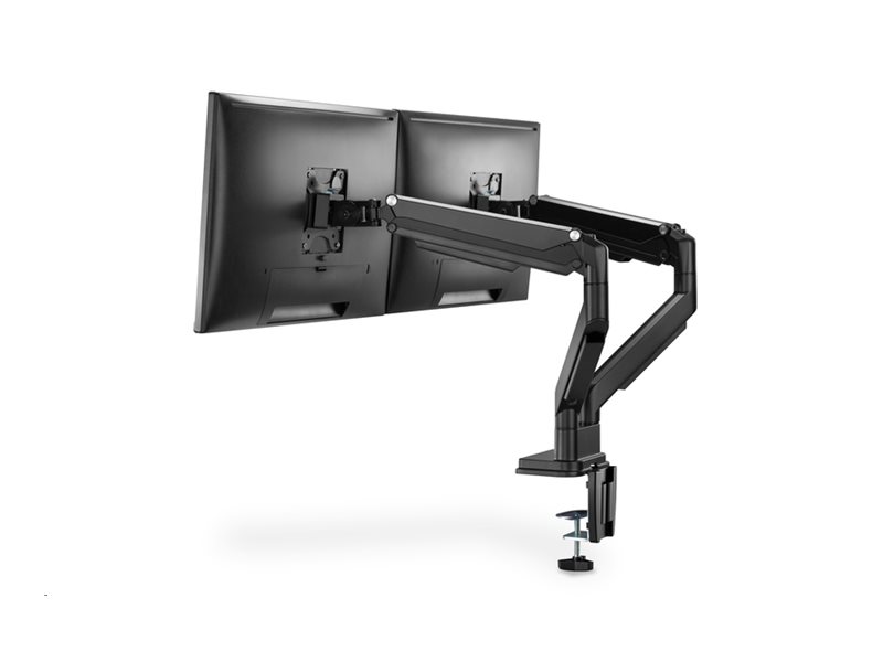 Digitus | Desk Mount | Universal Dual Monitor Mount with Gas Spring and Clamp Mount | Swivel, height adjustment, rotate | Black - Image 8