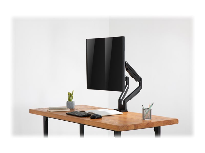 Digitus | Desk Mount | Universal Dual Monitor Mount with Gas Spring and Clamp Mount | Swivel, height adjustment, rotate | Black - Image 10