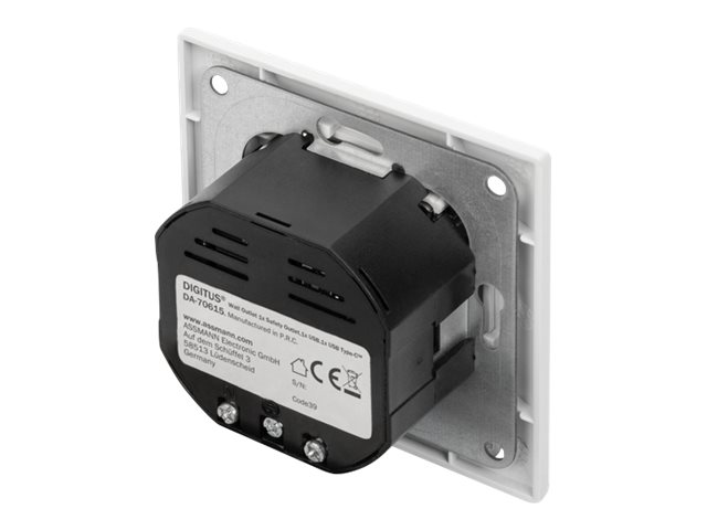 Digitus | Safety Plug for Flush Mounting with 1 x USB Type-C, 1 x USB A - Image 3