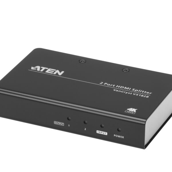 Aten | 2-Port True 4K HDMI Splitter | VS182B | Input: 1 x HDMI Type A Female; Output: 2 x HDMI Type A Female