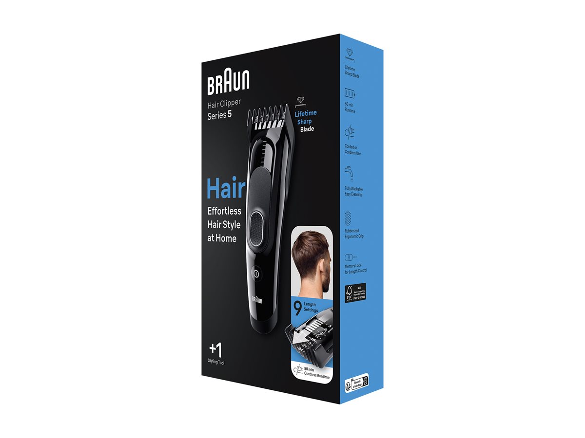 Braun | Hair Clipper | HC5310 | Cordless | Number of length steps 9 | Black - Image 10