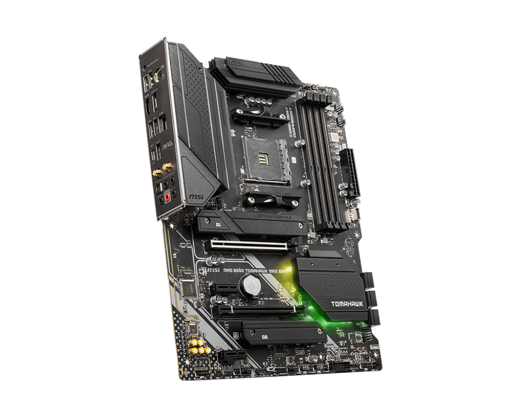 MSI | MAG B550 TOMAHAWK MAX WIFI | Processor family AMD | Processor socket AM4 | DDR4 DIMM | Memory slots 4 | Supported hard disk drive interfaces SATA, M.2 | Number of SATA connectors 6 | Chipset AMD B550 | ATX - Image 5