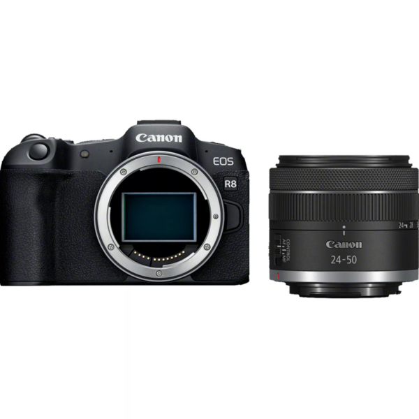 Canon | EOS R8 Body + RF 24-50mm F4.5-6.3 IS STM (AIP) | Megapixel 24.2 MP | Image stabilizer | ISO sensitivity (max) 102400 | Display diagonal 3 " | Wi-Fi | Video recording | Automatic, manual | CMOS