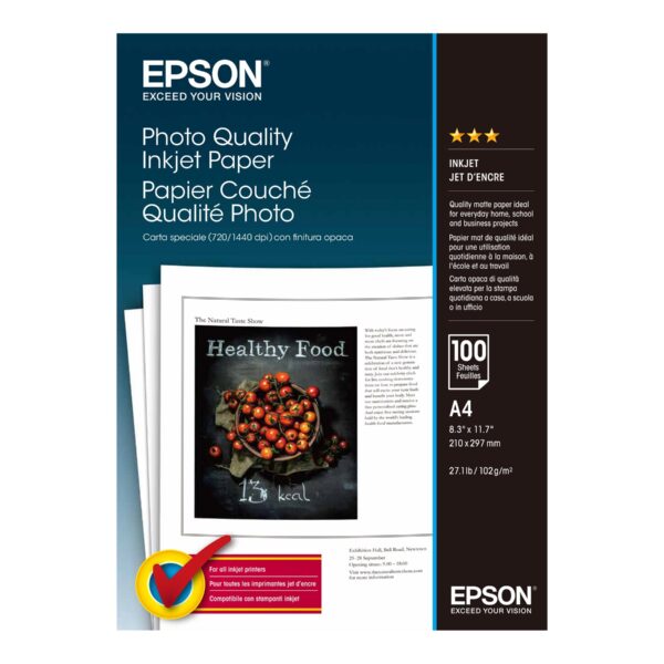 Epson Photo Quality Inkjet Paper - A4 - 100 sheets