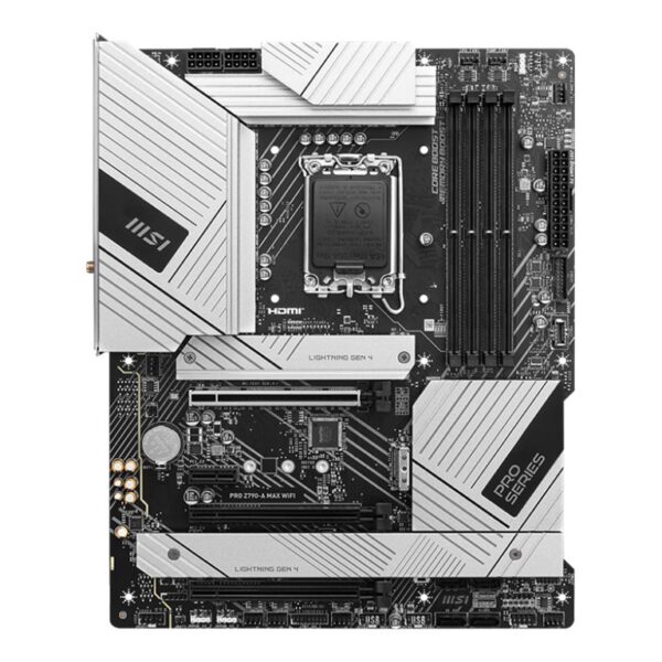 MSI | PRO Z790-A MAX WIFI | Processor family Intel | Processor socket LGA1700 | DDR5 UDIMM | Supported hard disk drive interfaces SATA, M.2 | Number of SATA connectors 6