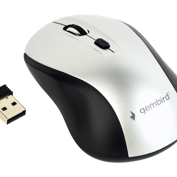 Gembird | Optical Mouse | MUSW-4B-02-BS | Wireless | USB | Black/silver