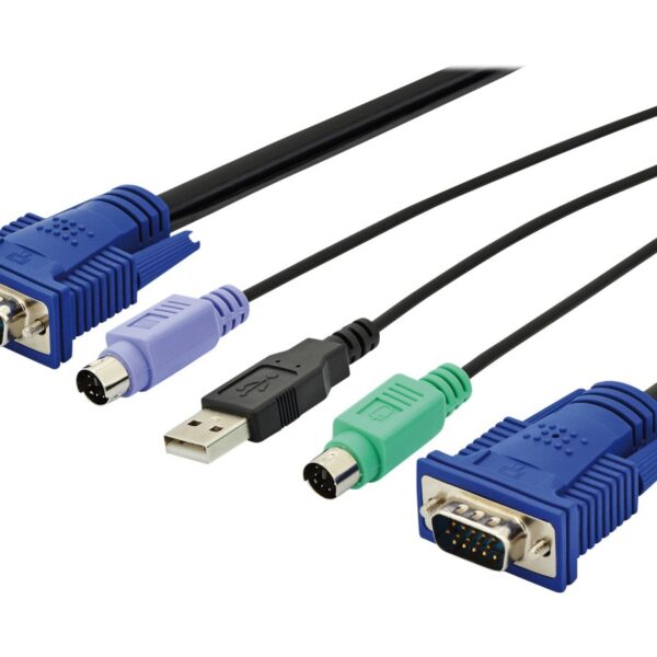 KVM Cable Set DS-19232 | KVM switch | Length: 3 m | Black
