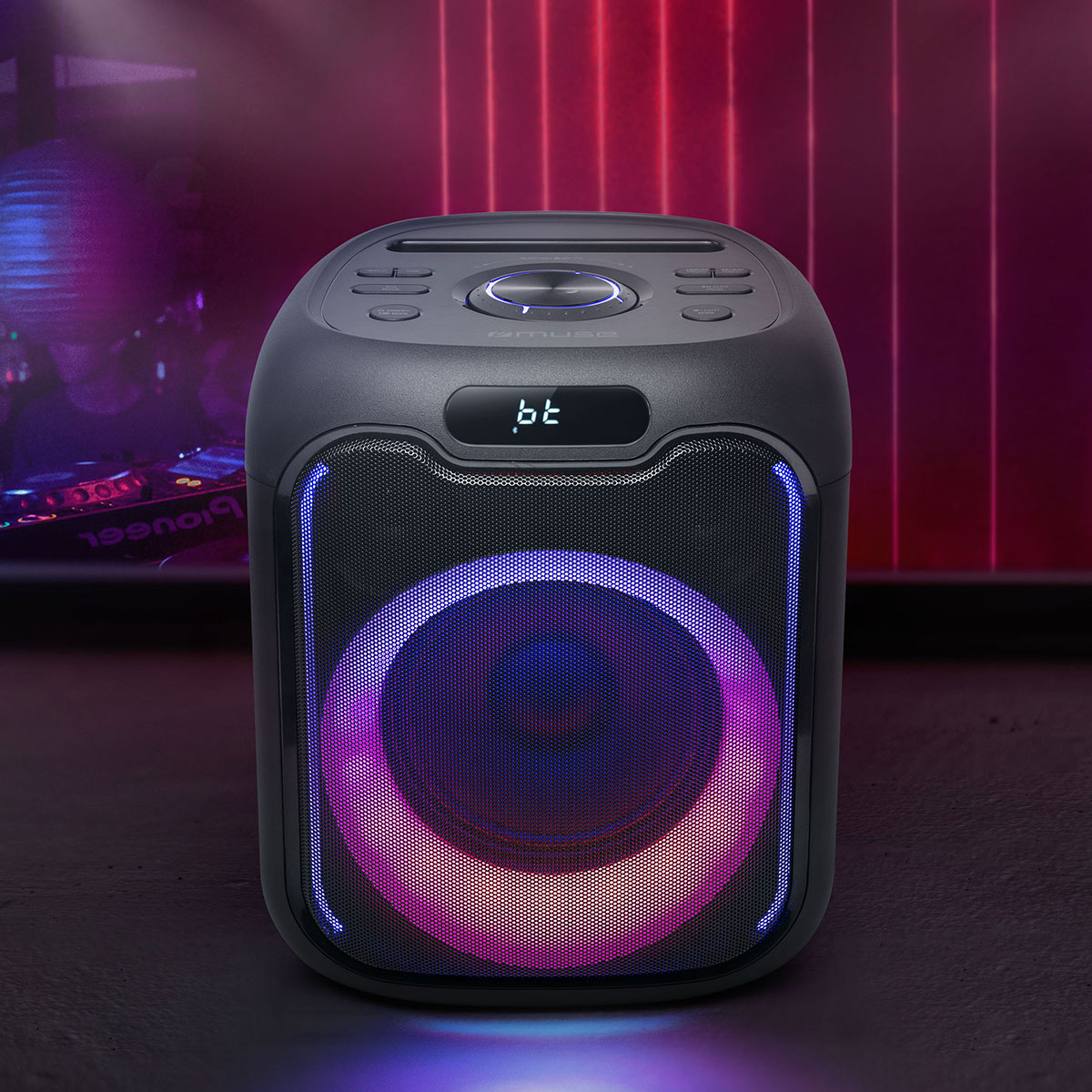 Muse | Party Box Speaker With USB Port | M-1803 DJ | 150 W | Bluetooth | Black | Wireless connection - Image 4