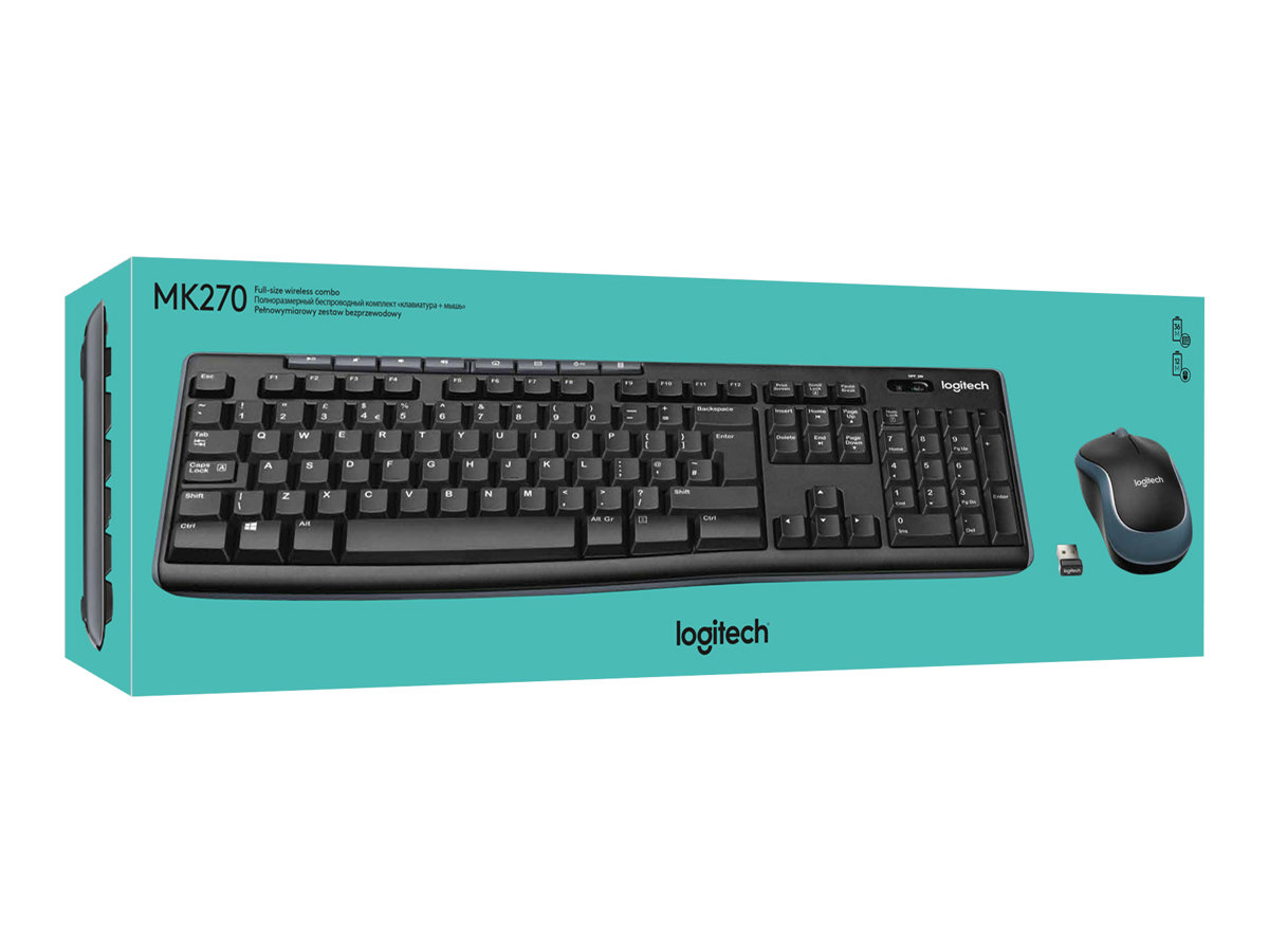 Logitech MK270 | Keyboard and Mouse Set | Wireless | US | Black - Image 7