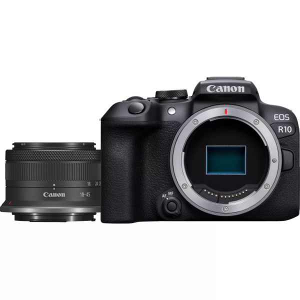 Canon | D.CAM EOS R10 RF-S 18-45 IS STM EU26 | Megapixel 24.2 MP | Image stabilizer | ISO sensitivity (max) 32000 | Wi-Fi | Video recording | Manual | CMOS | Black