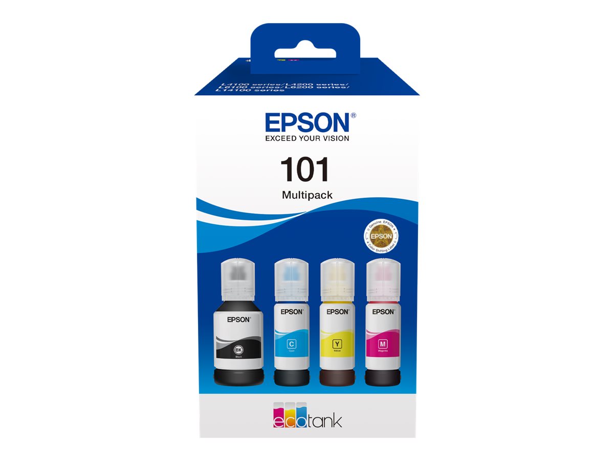 Epson Ink Consumables 4-colour | 101 EcoTank | Ink Bottle | Multipack