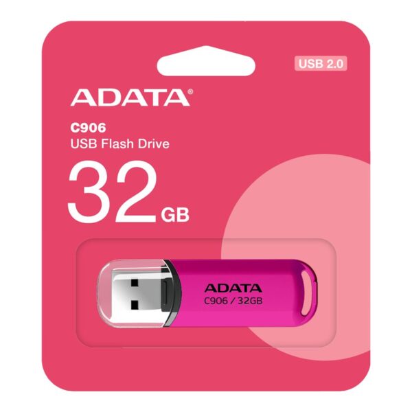 ADATA | USB Flash Drive | C906 | 32 GB | USB 2.0 | Pink