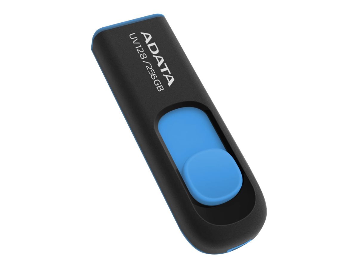ADATA | USB Flash Drive | UV128 | 256 GB | USB 3.2 Gen1 | Black/Blue - Image 2