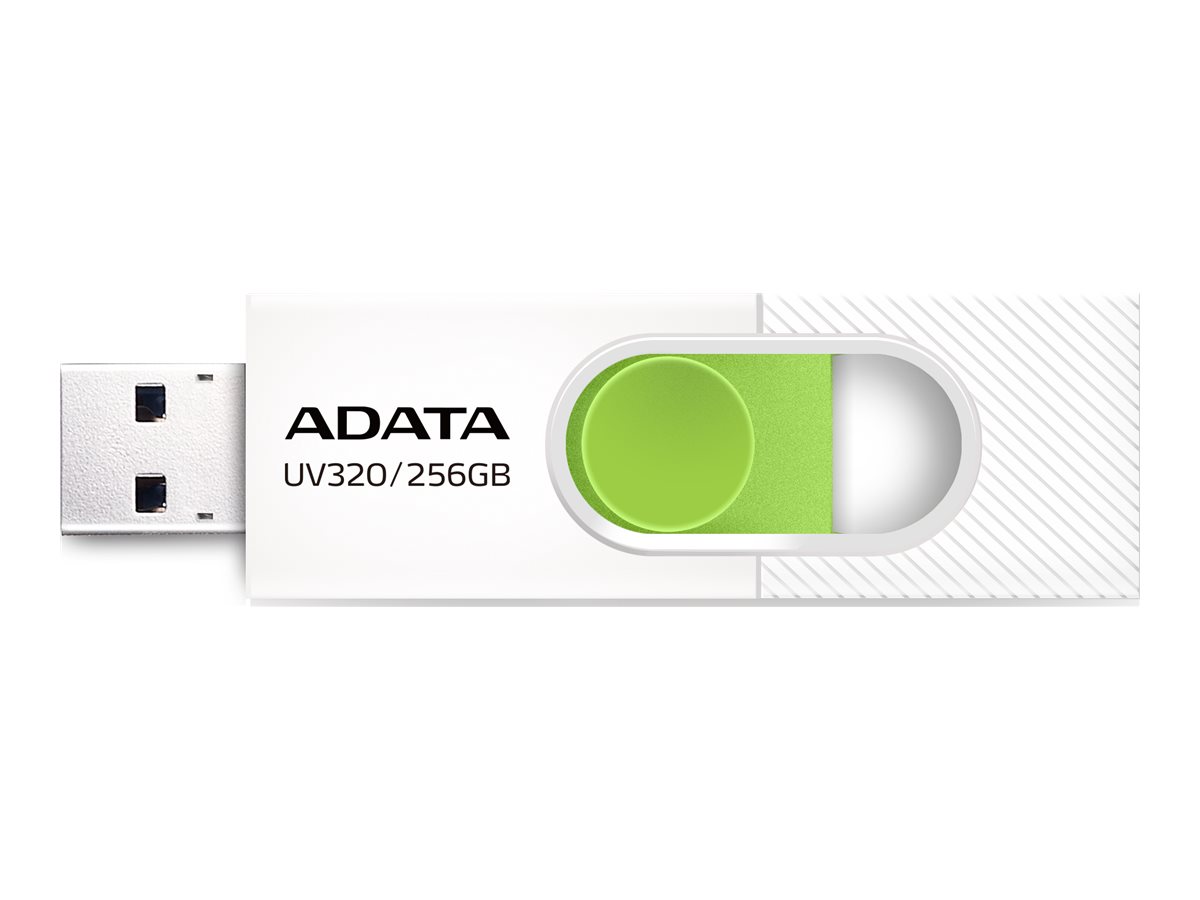 ADATA | USB Flash Drive | UV320 | 256 GB | USB 3.2 Gen1 | White/Green