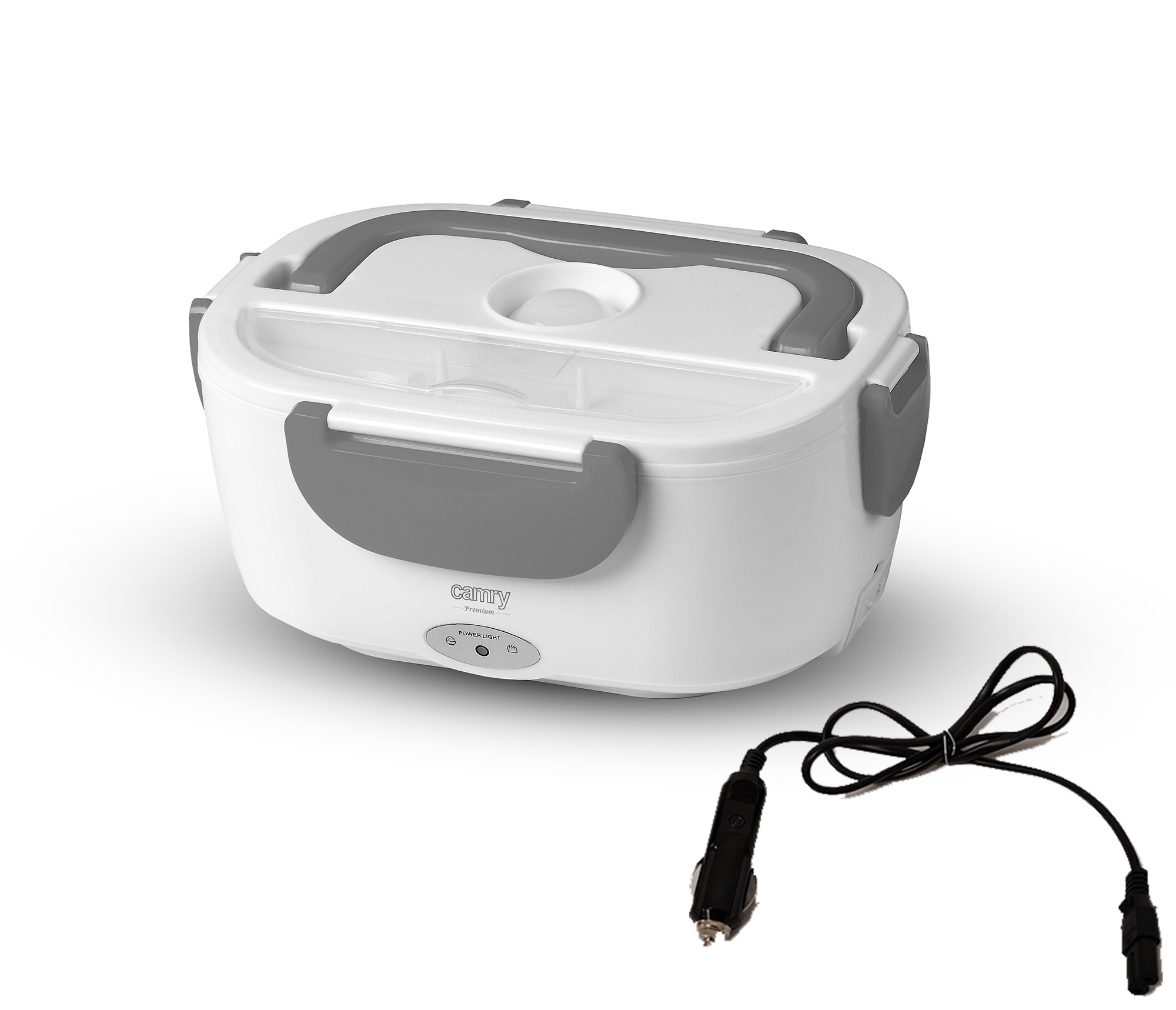 Camry | Electric Lunchbox DC12V and AC230V | CR 4483 | Capacity 1.1 L | Material Plastic | White/Grey - Image 4