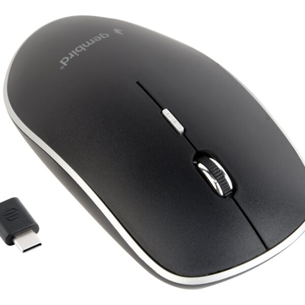 Gembird | Silent Optical Mouse | MUSW-4BSC-01 | Wireless | USB-C | Black