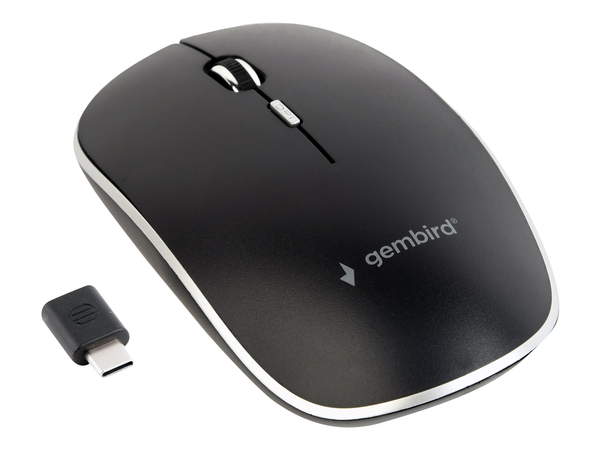 Gembird | Silent Optical Mouse | MUSW-4BSC-01 | Wireless | USB-C | Black - Image 2