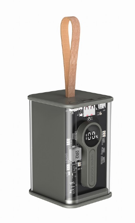 Gembird | Transparent QC3.0 Quick Charging Power Bank | PB18-TQC3-01 | 18000 mAh | Black - Image 4