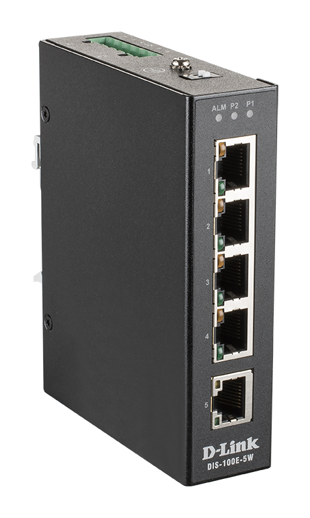 D-Link | Industrial Fast Ethernet Switch | DIS-100E-5W | Unmanaged | Wall mountable
