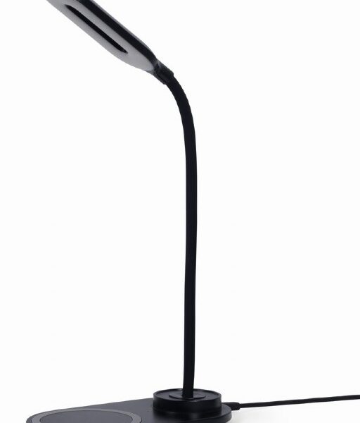 Gembird TA-WPC10-LED-01 Desk lamp with wireless charger, Black | Cold white, warm white, natural 2893-7072 K | Phone or tablet with built-in Qi wireless charging