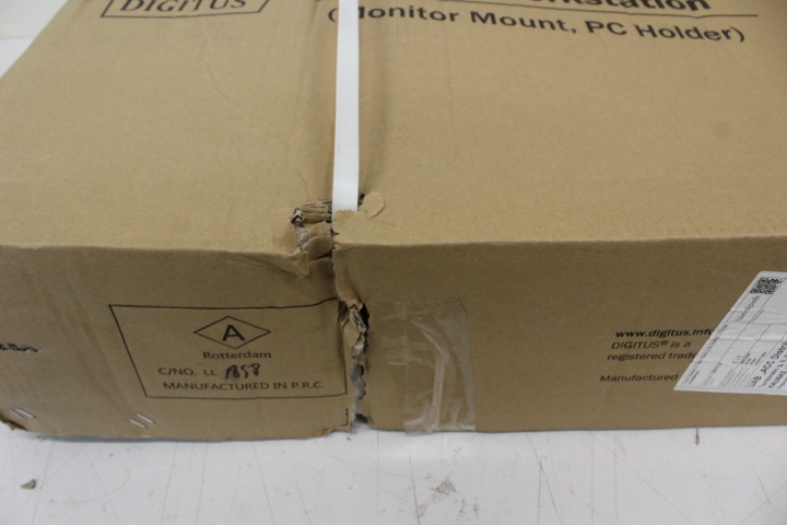 SALE OUT. Mobile workstation with individual height adjustment | DA-90374 | Monitor Mount, PC Holder | 17-32 " | Black | DAMAGED PACKAGING - Image 2