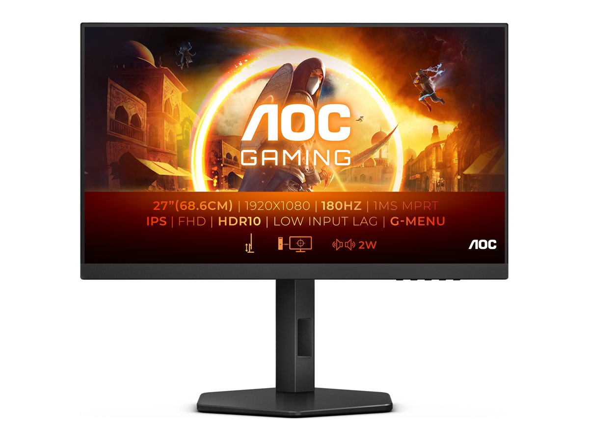 AOC | Gaming Monitor | 27G4X | 27 " | IPS | 16:9 | 180 Hz | 1 ms | 1920 x 1080 pixels | 300 cd/m² | HDMI ports quantity 2 | Black - Image 4