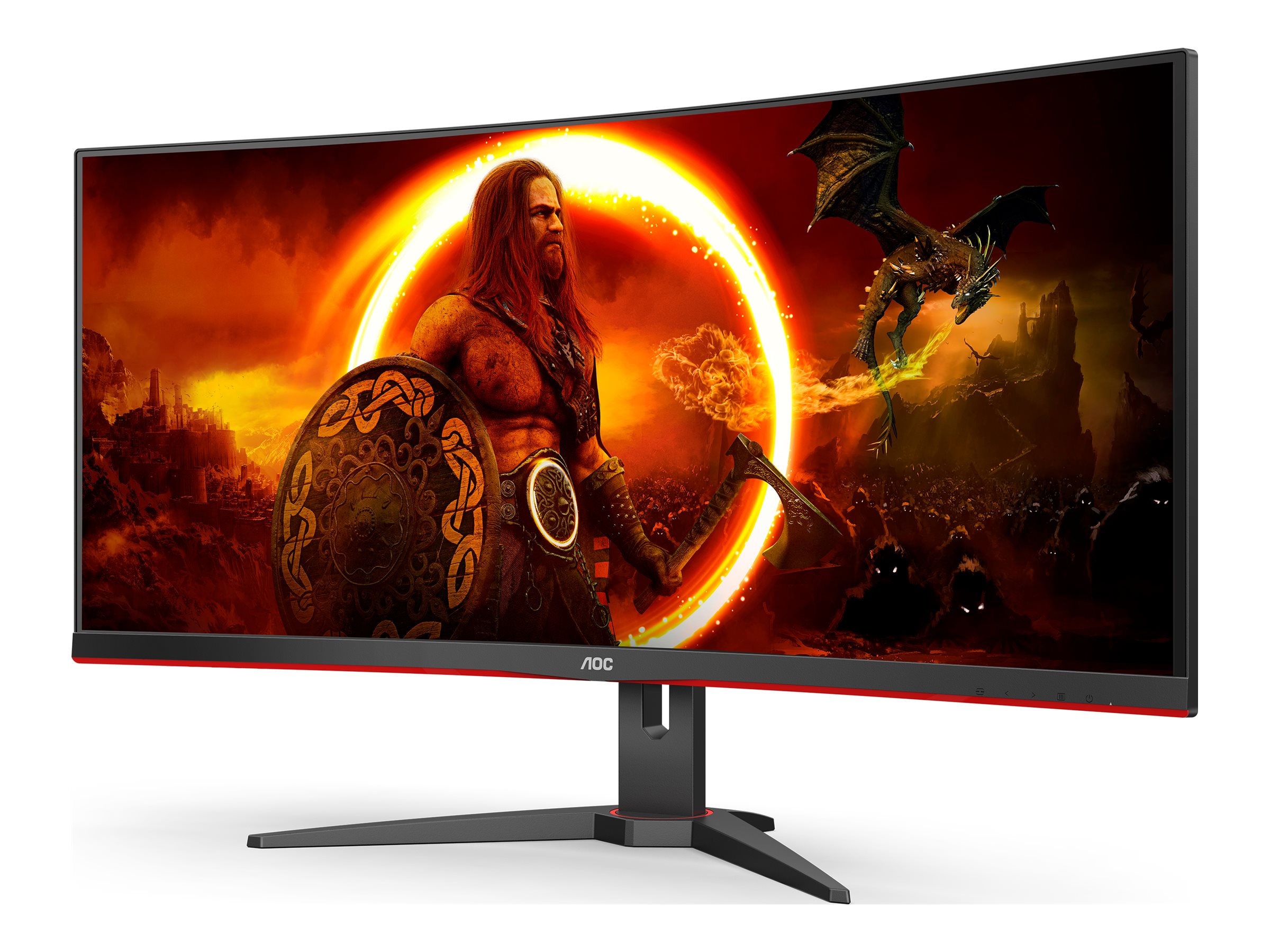 AOC | Monitor | CU34G2XE/BK | 34 " | VA | 21:9 | 144 Hz | 1 ms | 3440 x 1440 pixels | 300 cd/m² | HDMI ports quantity 1 - Image 3