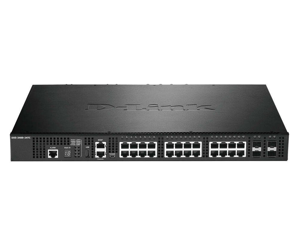 D-LINK DXS-3400-24TC 10 Gigabit Ethernet Smart Managed Switches | D-Link | 24-Port 10 Gigabit Ethernet Smart Managed Switches | DXS-3400-24TC | Managed L3 | Desktop