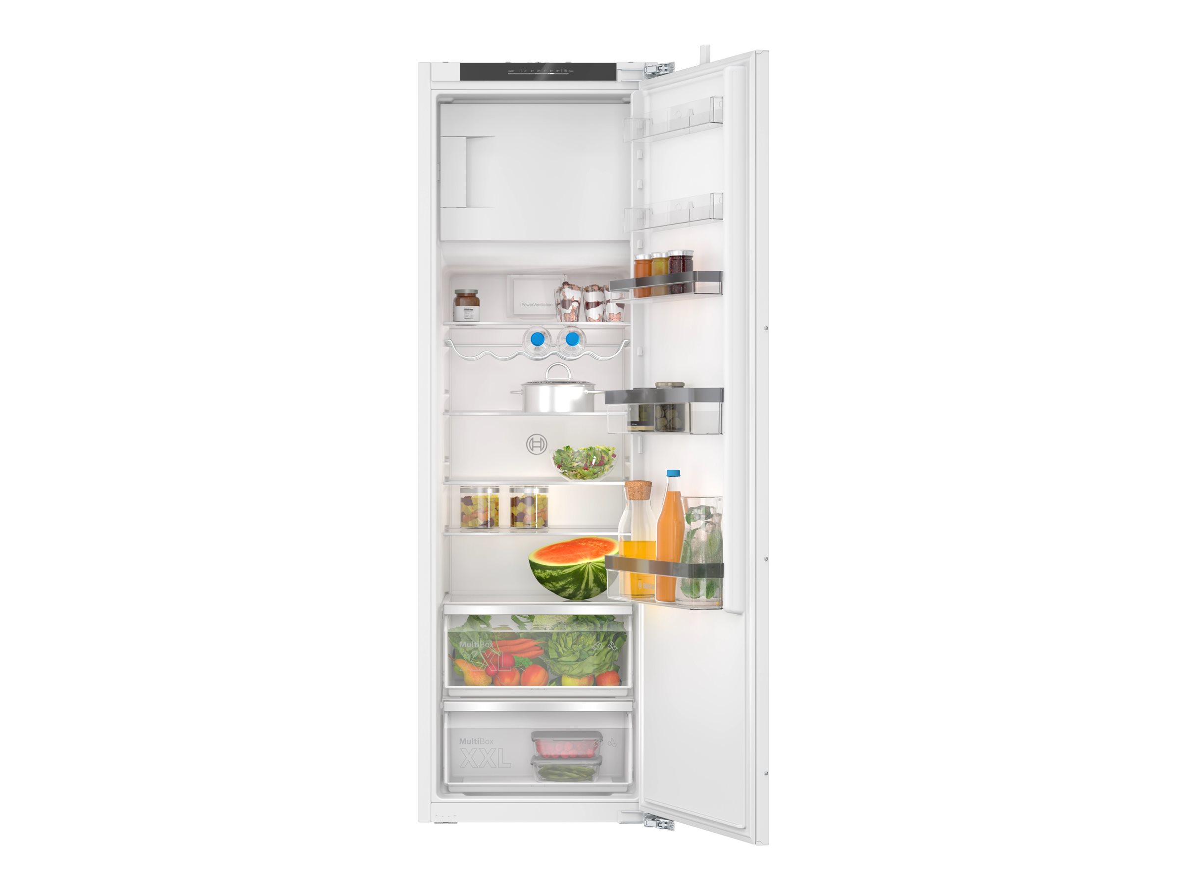 Bosch | Refrigerator | KIL82VFE0 | Energy efficiency class E | Built-in | Larder | Height 177.2 cm | Fridge net capacity 246 L | Freezer net capacity 34 L | Display | 35 dB | White - Image 2