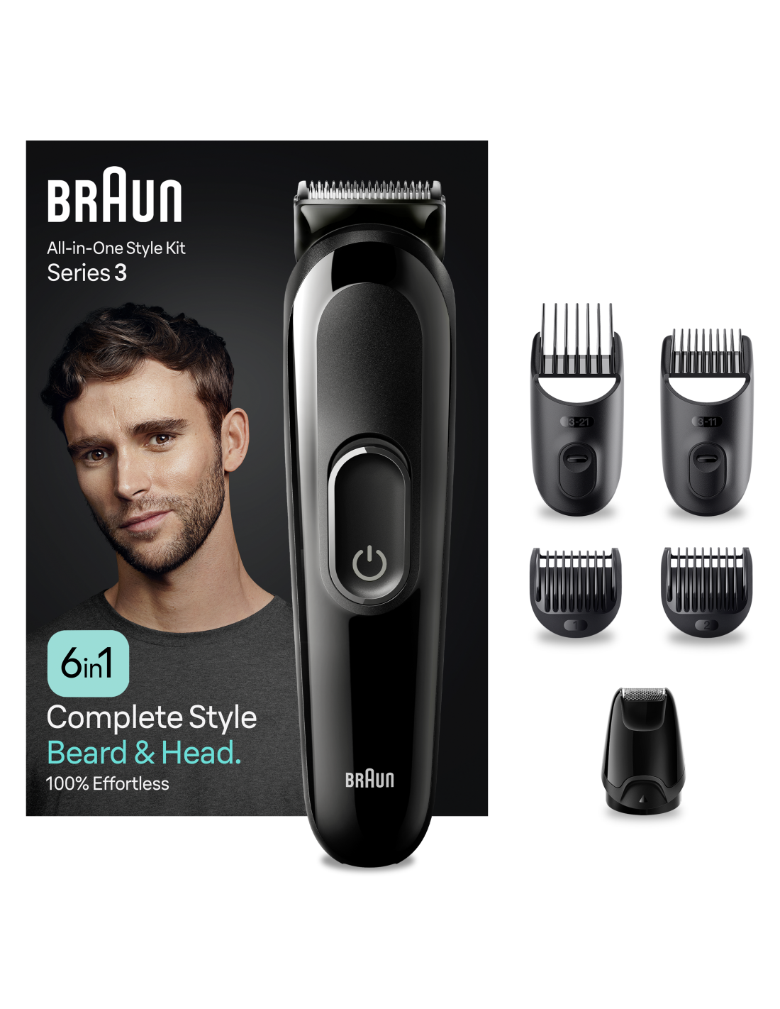 Braun Multi-grooming kit for beard and head | MGK3420 | Cordless | Number of length steps 18 | Black - Image 3