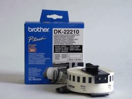 Brother | DK-22210 Continuous Length Paper Label | White | DK | 29mm | 30.5 m